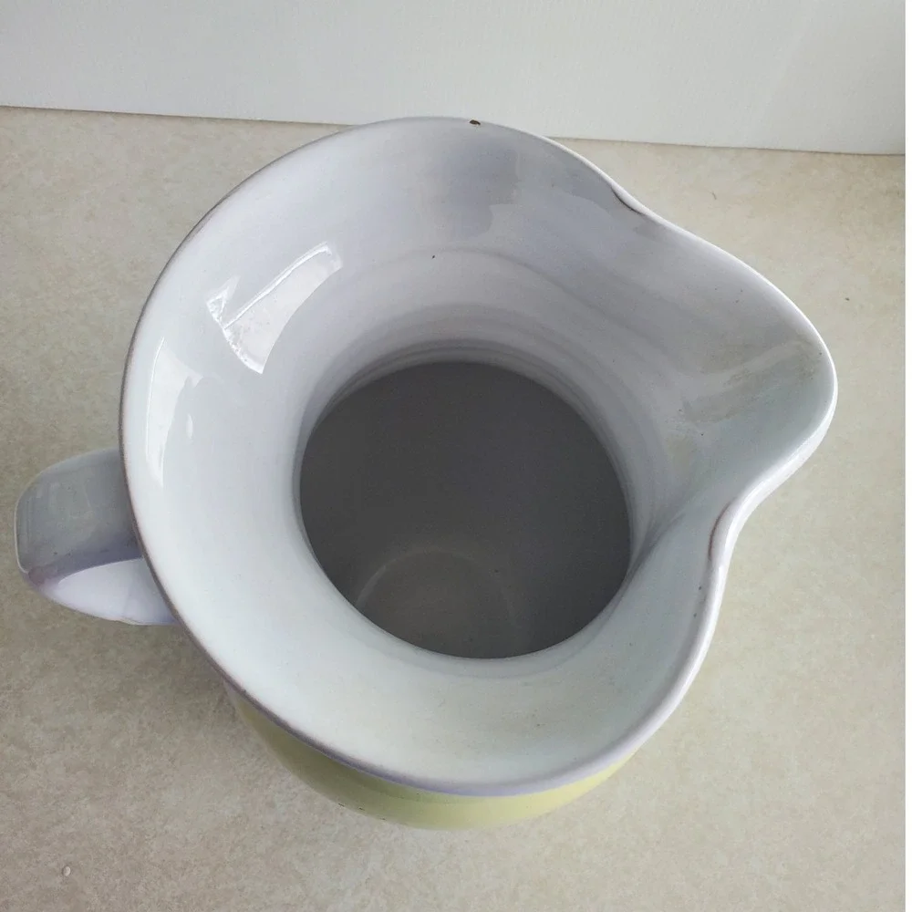 Caleca Ceramiche 64 OZ Pitcher Ceramic Carousel Hand Painted Country Cottage